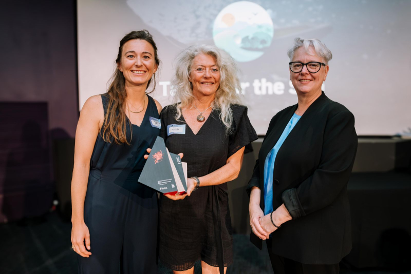 Nina Charbon, Roberta Dixon-Valk and Penny Sharpe, MLC (NSW Minister for Climate Change, Minister for Energy, Minister for the Environment, and Minister for Heritage)